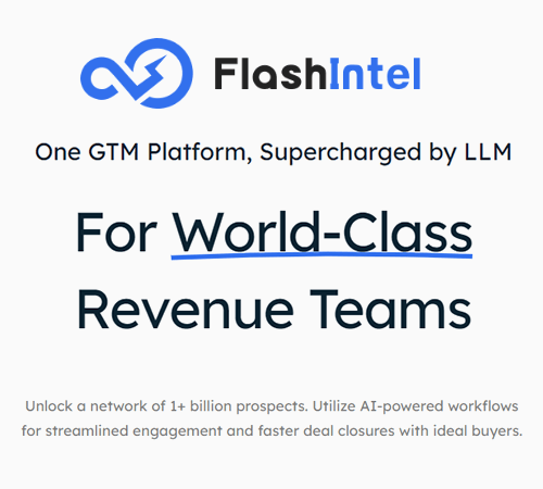 Read more about the article FlashIntel Raises $10M To Consolidate The Sales Tech Landscape