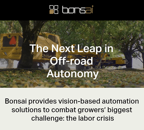 Read more about the article Bonsai Robotics: Pioneering Vision-Based Autonomy In Farming