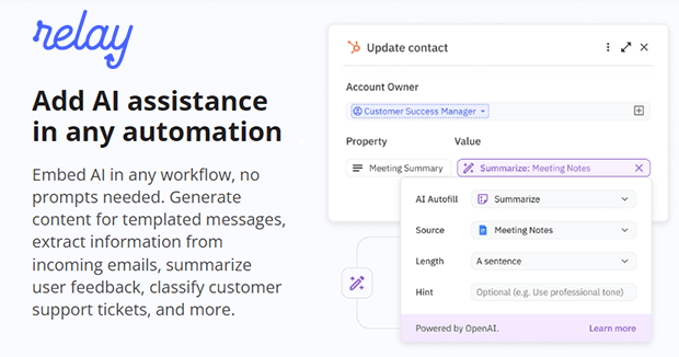 Relay - AI Assistence in automation