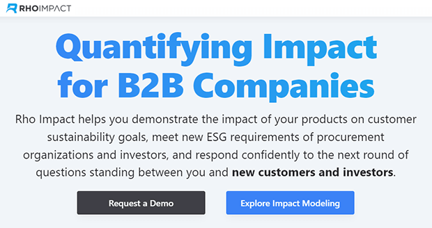 Rho Impact - Quantifying impact for b2b companies